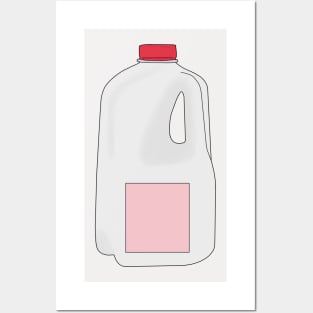 Plastic milk container Posters and Art